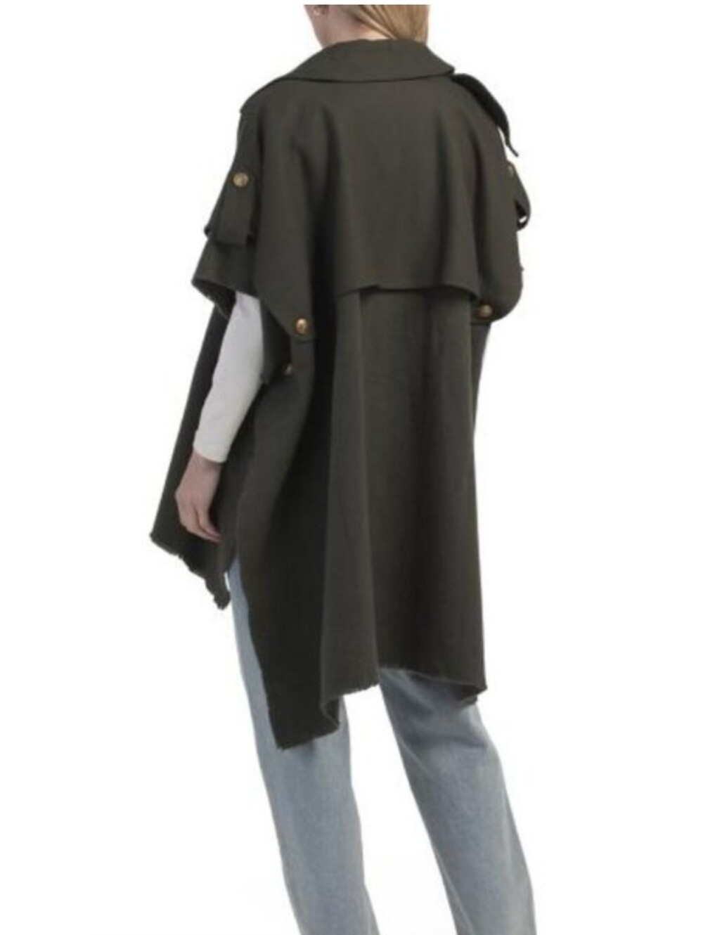 NWT Rag&Bone Mixed Media Trench Poncho. Size 1 - Picture 5 of 11